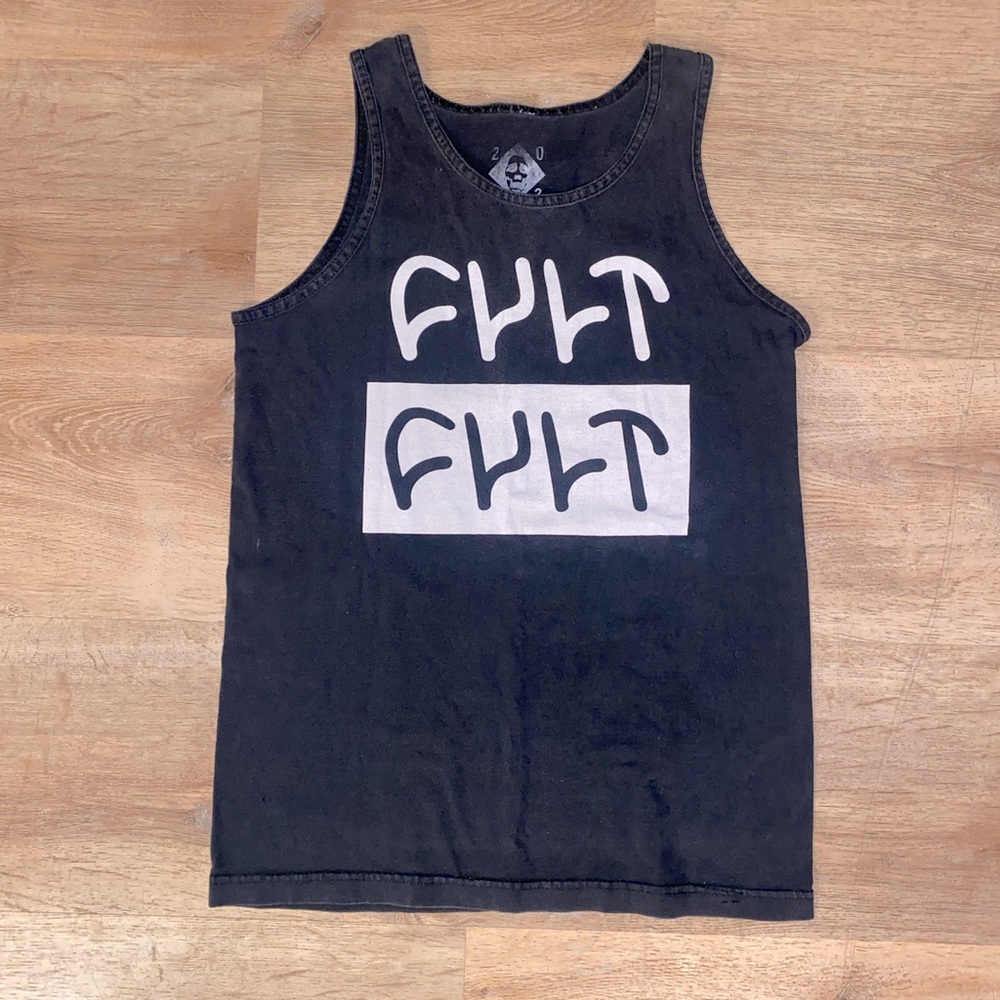 cult bmx black tank top